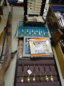 Selection of cased EPNS and other cutlery