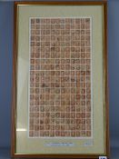 Framed collection of 240 GB line engraved penny red stars, perforated issues from 1856-1863