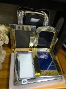 Collection of modern silver and silver plated photographic portrait frames