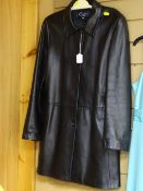 Crossbow, London soft feel black leather lady's jacket, size 12