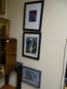 Three small framed Impressionist type prints