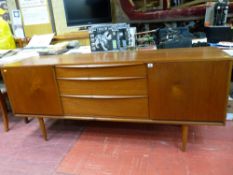 Mid Century long teak sideboard, 1.8m long approx