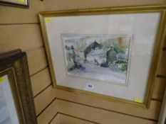 MAURICE A GREENWOOD watercolour - street scene, signed and dated 1987, 18 x 26 cms