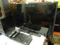 Large screen Toshiba LCD TV and a Panasonic DMR-EX97 Freeview HD recorder E/T