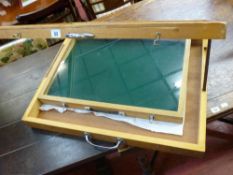 Two glass topped tabletop jewellery cabinets