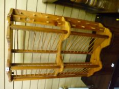 Excellent pine wall hanging plate rack