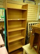 Good sized light wood effect adjustable bookshelf
