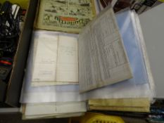 Collection of correspondence, deeds and other ephemera, 1800 and 1900 dates, mostly handwritten,