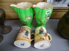 Two Royal Doulton Series ware tankards 'Under the Green Wood Tree' D6341 and Dickens ware 'Mr