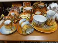 Large parcel of cottage teaware and Eastern decorated teaware