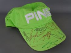 2008 Wentworth Open Ping golf cap bearing numerous players signatures