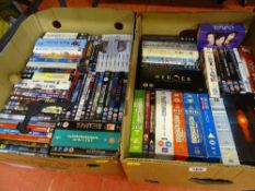 Two boxes of DVDs including box sets