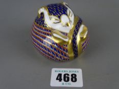 Royal Crown Derby paperweight in the form of a dormouse (no stopper)