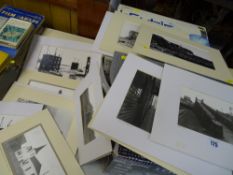 Quantity of photographic art prints mounted in card, of Cardiff and South Wales, initialled 'I W',