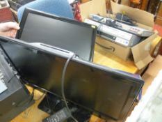 Parcel of home entertainment equipment including Baird 12v small screen TV, Tevion TV/DVD combi