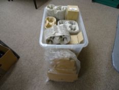 Plastic crate of cardboard cup carriers
