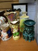 Parcel of Toby jugs, various makers and a musical Series ware tankard