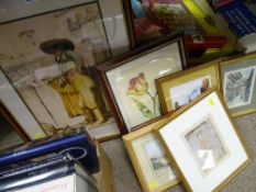 Quantity of framed pictures and prints