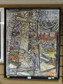 JOHN BRATBY coloured print - entitled 'View From the Window', 64 x 50 cms