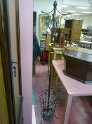 Metallic coatstand with drip tray