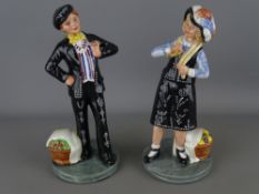 Pair of Royal Doulton figurines 'Pearly Boy' HN2767 and 'Pearly Girl' HN2769