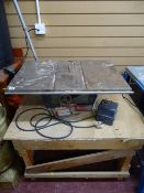 Sutton table saw with homemade bench E/T