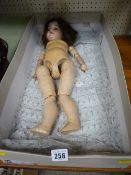 Antique SFBJ French porcelain headed doll with composition body