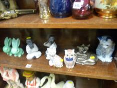 Crown Derby style animals, Sylvac rabbits, Oriental ornaments