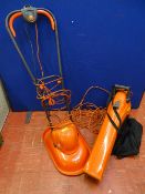 Flymo Microlite lawnmower and a Flymo 2700w turbo garden leaf blower/vac E/T
