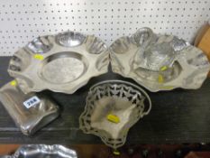 Parcel of electroplate including a good hip flask