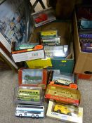 Quantity of boxed coach and double decker vehicles (approx twelve)