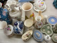 Selection of ornamental china ware by Wedgwood, Aynsley including Jasperware etc