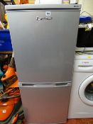 LEC upright compact silver finished fridge freezer E/T