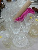 Selection of cut and other glassware