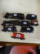 Unboxed Hornby tank engine 80033, LMS 8042, two tank engines and two petrol tankers