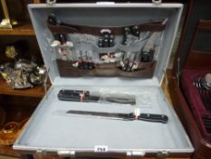 Rosenbaum briefcase with quantity of professional chef's/catering knives