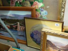 Quantity of framed pictures and prints