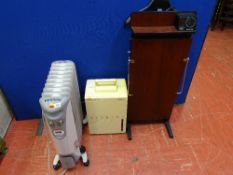 Toshiba dehumidifier RAD-50GDE, small Dimplex oil filled heater and a Corby trouser press E/T