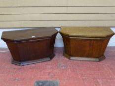 Two interesting Continental lidded wooden boxes