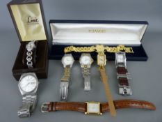 Quantity of mainly lady's wristwatches and a Seiko Quartz stainless steel gent's watch and a boxed