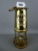 Vintage style brass miner's lamp, type 6 by the Protector Lamp & Lighting Company Ltd, Eccles