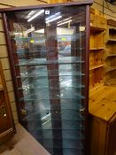 Modern corner display cabinet with glazed twin doors E/T
