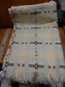 Beige and brown Welsh blanket