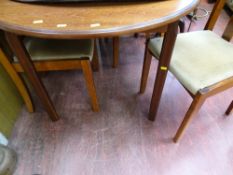 Modern extending dining table with four chairs