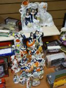 Large parcel of Staffs flatbacks, spillholders, dogs etc