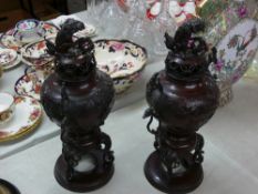 Pair of 19th Century Japanese bronze sensors