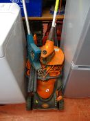 Flymo roller compact 340 electric mower, Flymo multi-trim 300 strimmer, Black & Decker W100 power