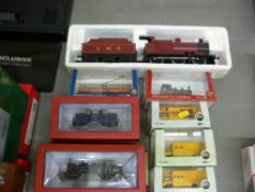 Large scale Lima model locomotive LMS Burgundy 4683 with a quantity of Oxford diecast vehicles and