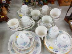 Colclough part teaset and a modern floral decorated part teaset