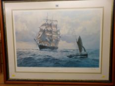 J STEVEN DEWS framed limited edition (322/600) print - titled 'The Tweed in the Channel, 1875',